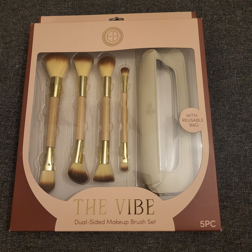 Evriholder The Vibe Dual-Sided Makeup Brush Set With Reusable Bag